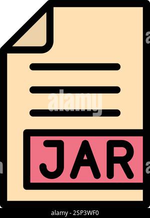 Illustration zum Design des JAR-Vektorsymbols Stock Vektor