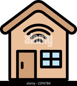 Smart House Vector Icon Design Illustration Stock Vektor