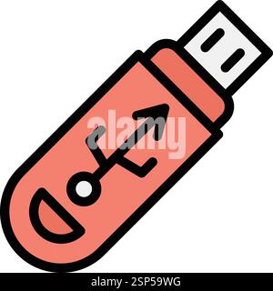 Illustration Des Pendrive-Vektor-Symbols Stock Vektor