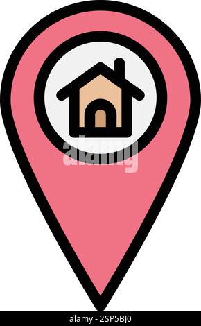 Heimatort Vektor-Symbol Design-Illustration Stock Vektor