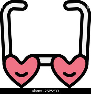 Brille Vektor Symbol Design Illustration Stock Vektor