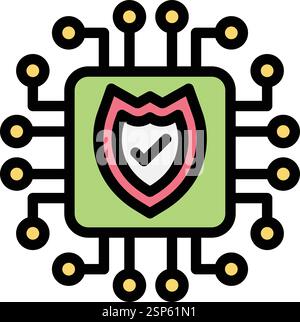 Cyber-Sicherheit Vektor-Symbol Design-Illustration Stock Vektor
