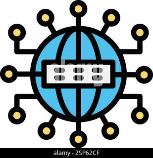 Darstellung Des Symbols Domänen-Vektor-Design Stock Vektor