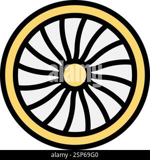 Illustration Des Symbols Turbinenvektor Stock Vektor