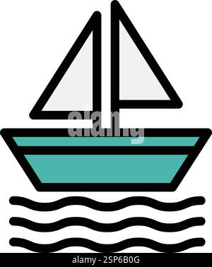 Bootsvektor-Symbol Design-Illustration Stock Vektor