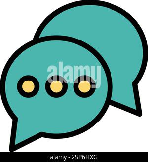 Chatvektor-Symbol Design-Illustration Stock Vektor