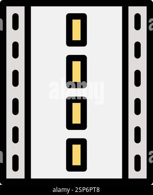 Runway Vector Icon Design Illustration Stock Vektor