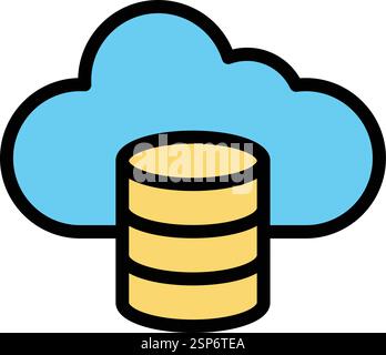 Wolkendaten Vektorsymbol Konstruktionsabbildung Stock Vektor