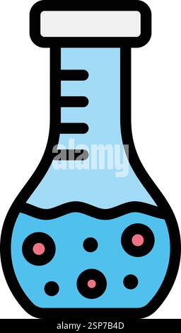 Volumenkolben Vektorsymbol Konstruktionsabbildung Stock Vektor