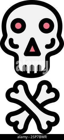 Skull Vector Symbol Design Illustration Stock Vektor