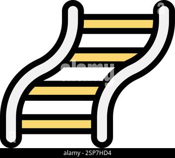 Eisenbahnstraße Vektor-Symbol Design-Illustration Stock Vektor