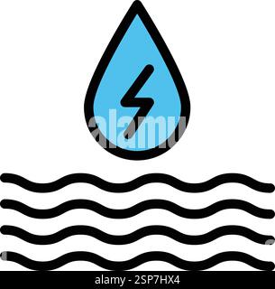 Wasserenergie Vektor-Symbol Design-Illustration Stock Vektor