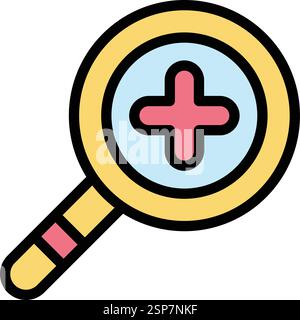 Zoom in Vektorsymbol Design Illustration Stock Vektor