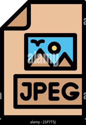 JPEG-Datei Vektorsymbol Design-Illustration Stock Vektor