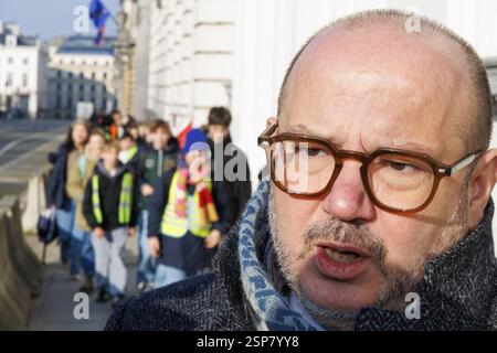 Brüssel, Belgien Februar 2025. Innenminister Bernard Quintin kommt zu einer ministerratssitzung der Bundesregierung am Freitag, den 14. Februar 2025, in Brüssel. BELGA FOTO NICOLAS MAETERLINCK Credit: Belga News Agency/Alamy Live News Stockfoto