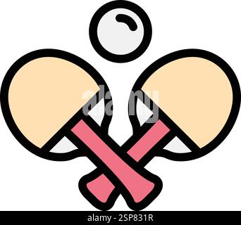 Tischtennis Vektor Symbol Design Illustration Stock Vektor