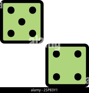 Dices Vector Icon Design Illustration Stock Vektor