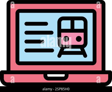 Online-Buchung Vektor-Symbol Design Illustration Stock Vektor