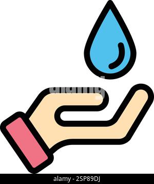 Illustration des Symbols „Wasservektor speichern“ Stock Vektor