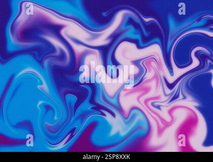 Abstrakter, verrauschter dunkelblauer, körniger Hintergrund. Verschwommenes Hintergrundbild für Banner, Poster, Website-Header und Präsentation. Stockfoto