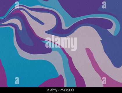 Abstrakter, verrauschter dunkelblauer, körniger Hintergrund. Verschwommenes Hintergrundbild für Banner, Poster, Website-Header und Präsentation. Stockfoto