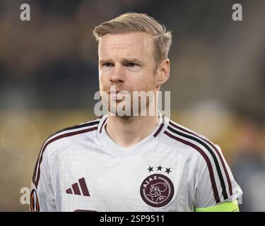 Brüssel, Belgien Februar 2025. Davy Klaassen von Ajax während der UEFA Europa League 2024/25 Knockout Phase Play-offs 1 Legspiel zwischen Royale Union Saint-Gilloise und AFC Ajax im King Baudouin Stadium in Brüssel, Belgien am 13. Februar 2025 (Foto: Andrew SURMA/ Credit: SIPA USA/Alamy Live News Stockfoto