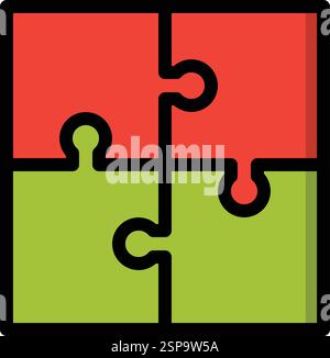 Puzzle Vektor Symbol Design Illustration Stock Vektor