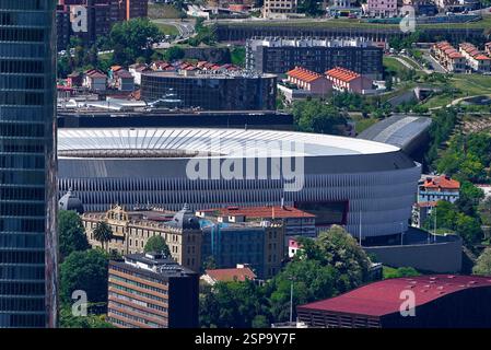 Blick auf Bilbao City von der Spitze des Artxanda Mount Stockfoto