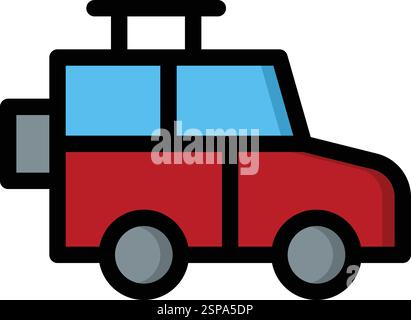 Illustration Zum Design Des Jeep-Vektor-Symbols Stock Vektor