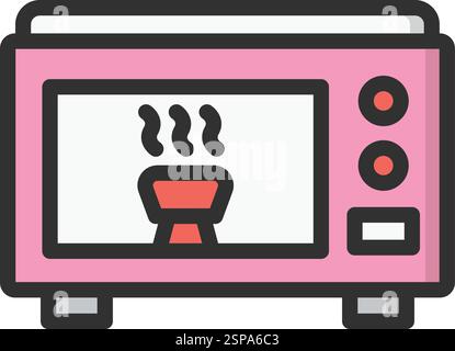 Mikrowellen-Vektor-Symbol-Design-Illustration Stock Vektor