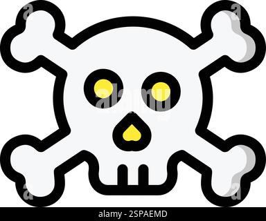 Skull Vector Symbol Design Illustration Stock Vektor