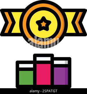 Illustration Des Vektor-Symbols Für Belohnungen Stock Vektor