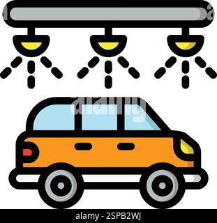 Autowaschanlage Vektor-Symbol Design-Illustration Stock Vektor