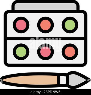 Lidschatten Vektor-Symbol Illustration Design Stock Vektor