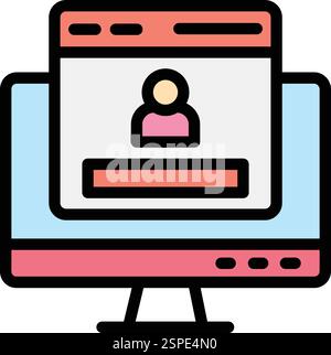 Web-Anmeldung Vektor-Symbol Design-Illustration Stock Vektor