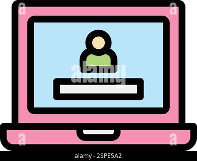 Computeranmeldung Vektor-Symbol Design-Illustration Stock Vektor