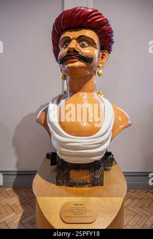 HMS Asia Galionsfigur, Portsmouth Historic Dockyard, Großbritannien Stockfoto