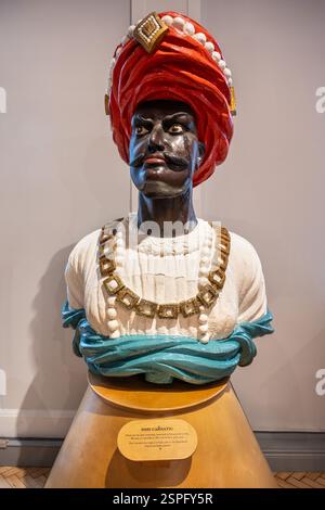 HMS Carnatic Galionsfigur, Portsmouth Historic Dockyard, Großbritannien Stockfoto