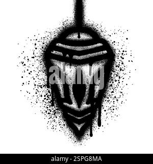 Spray bemalt Graffiti von arabischer Laterne Ornament besprüht. Arabische Laterne Dekoratives Symbol, Vektor-Illustration Stock Vektor