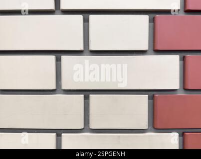 Alte Backsteinwand-Hintergrundtextur. Nahaufnahme. Mauermuster aus Ziegelstein Stockfoto