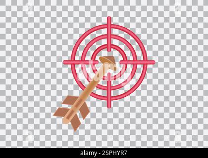 Ziel und Pfeil, Ziel Illustrator Kunst Design Stock Vektor