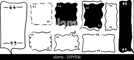 Angebotsfeld / Dialogfeld Illustrationssatz Stock Vektor