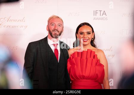 Dublin, Irland – 14. Februar 2025 – Kniescheibe auf dem roten Teppich vor den 22. Irischen Film & Television Academy IFTA Awards im Dublin Royal Convention Centre. Quelle: Liam Murphy/Alamy Live News Stockfoto