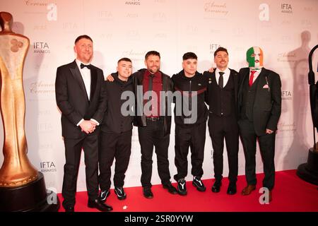 Dublin, Irland – 14. Februar 2025 – Kniescheibe auf dem roten Teppich vor den 22. Irischen Film & Television Academy IFTA Awards im Dublin Royal Convention Centre. Quelle: Liam Murphy/Alamy Live News Stockfoto
