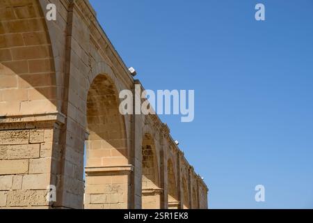 Aussichtspunkt in den Upper Barrakka Gardens in Valletta, Malta. Stockfoto