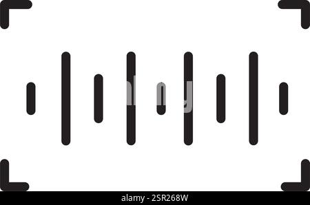 Symbol für DIE Erkennung von akustischen Wellen der KI-Stimme Stock Vektor