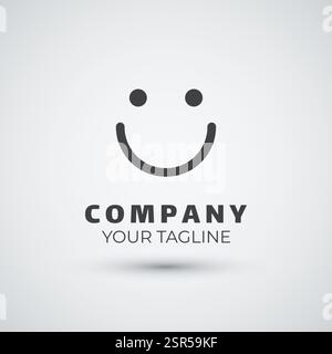 Smile Logo Design-Symbolvorlage Stock Vektor