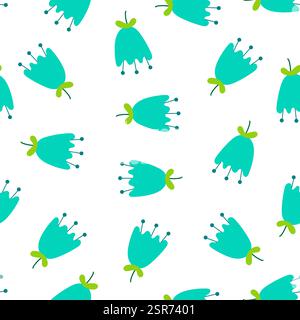 Buntes Blumenmuster mit Blumen Stock Vektor