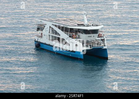 20. Januar 2025 - Great Stirrup Cay Bahamas - Kreuzfahrtschiff für Passagiere zur Insel Stockfoto
