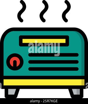 Toaster Vektor Symbol Design Illustration Stock Vektor